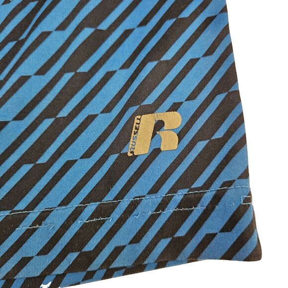 Russell Fresh Force Athletic Shorts Mens M 34-36 Blue Black Dri-Power Pockets - Picture 4 of 11